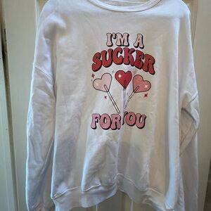 Constantly Varied Gear White and Pink Graphic Sweatshirt